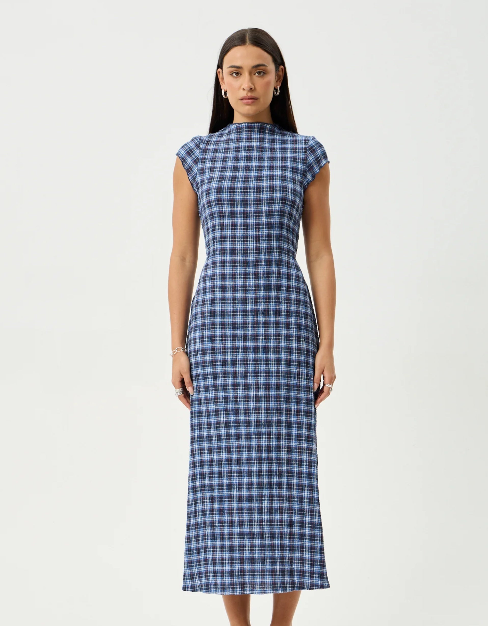 slim fit dress slacks AFENDS CAMDEN SEERSUCKER MINI DRESS